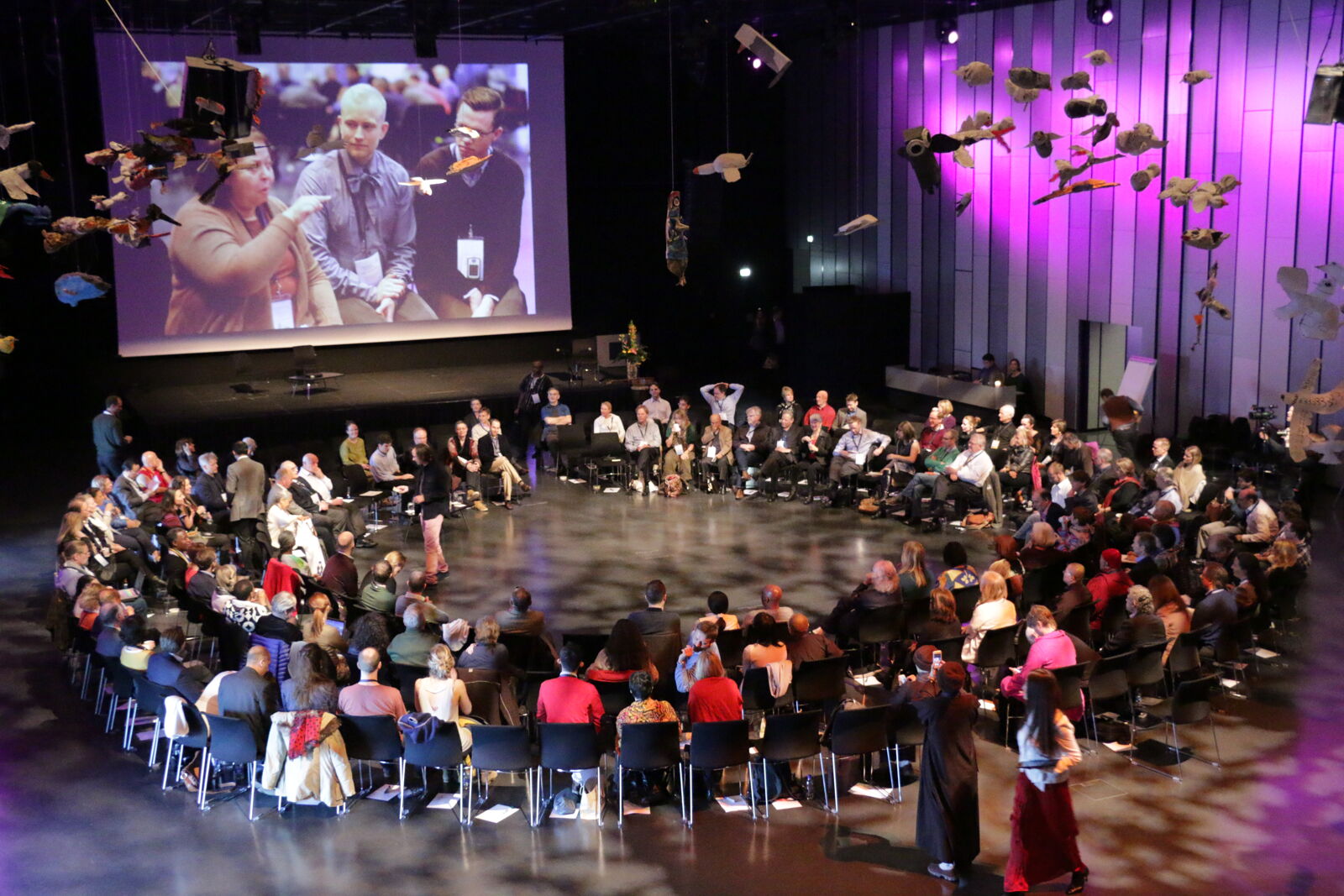 Spirit of Humanity Forum, 2014: morning gathering at Harpa Centre, Reykjavík, Iceland